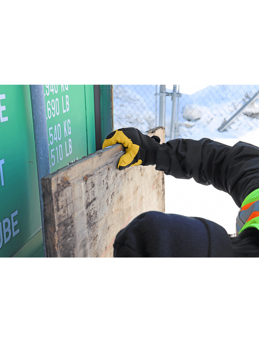 Premium-Grade Grain Deerskin Leather Palm, Low Temperature Reinforced Waterproof Gloves