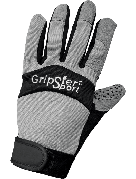 Gripster® Sport Synthetic Leather Palm Performance Mechanics Style Gloves w/Silicone Patterned Palm & Spandex Back