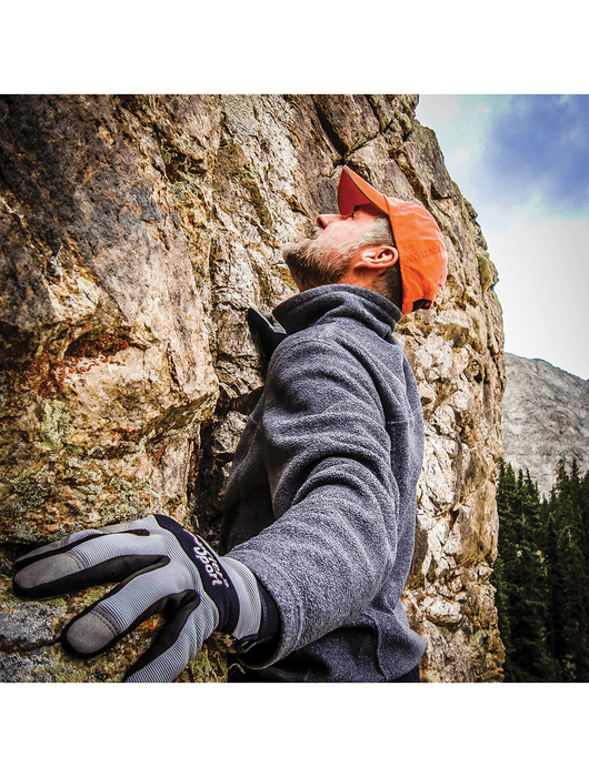 Gripster® Sport Synthetic Leather Palm Performance Mechanics Style Gloves w/Silicone Patterned Palm & Spandex Back