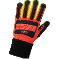 Vise Gripster® High-Visibility Cotton Corded Impact Resistant Gloves, ANSI/ISEA 105 Cut Level A2