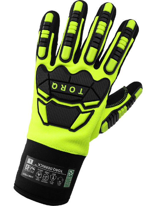Torq™ Derrick™ Cotton Corded Impact Resistant Gloves w/Cut Protection, ANSI/ISEA 105 Cut Level A2
