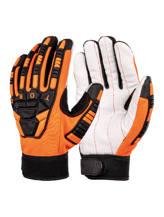 Torq™ Derrick™ Cotton Corded Impact Resistant Gloves w/Cut Protection, ANSI/ISEA 105 Cut Level A2