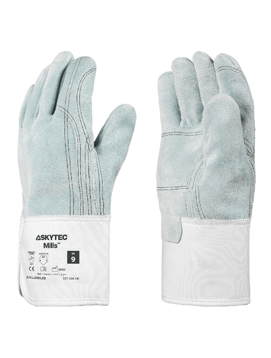 Mills™ Heavy Duty Cowhide Leather Gloves w/Cut Resistant Liner, ANSI/ISEA 105 Cut Level A7