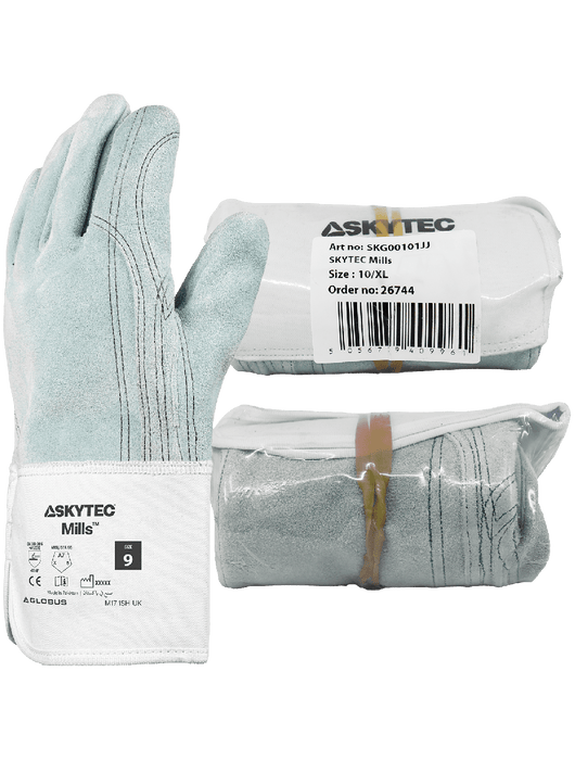Mills™ Heavy Duty Cowhide Leather Gloves w/Cut Resistant Liner, ANSI/ISEA 105 Cut Level A7