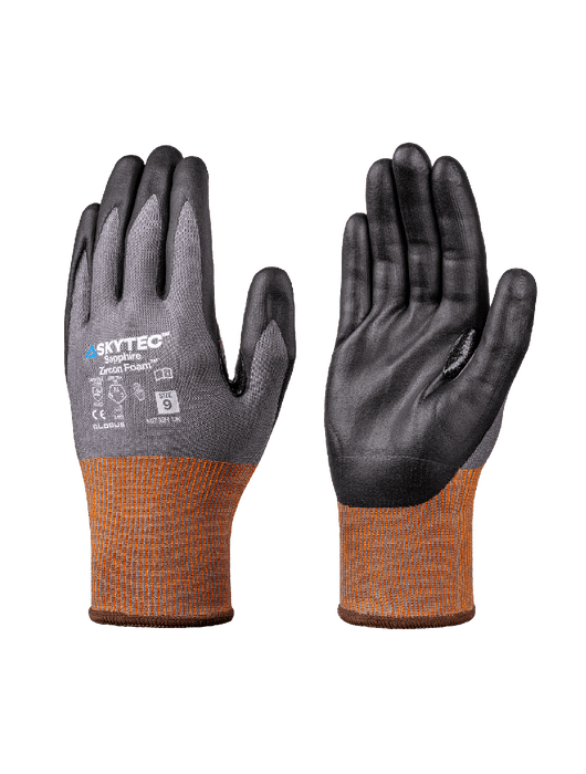 Sapphire™ Zircon 18g Tuffalene® UHMWPE Shell, Nitrile-Coated Palm, Touch Screen, ANSI/ISEA 105 Cut Level A4