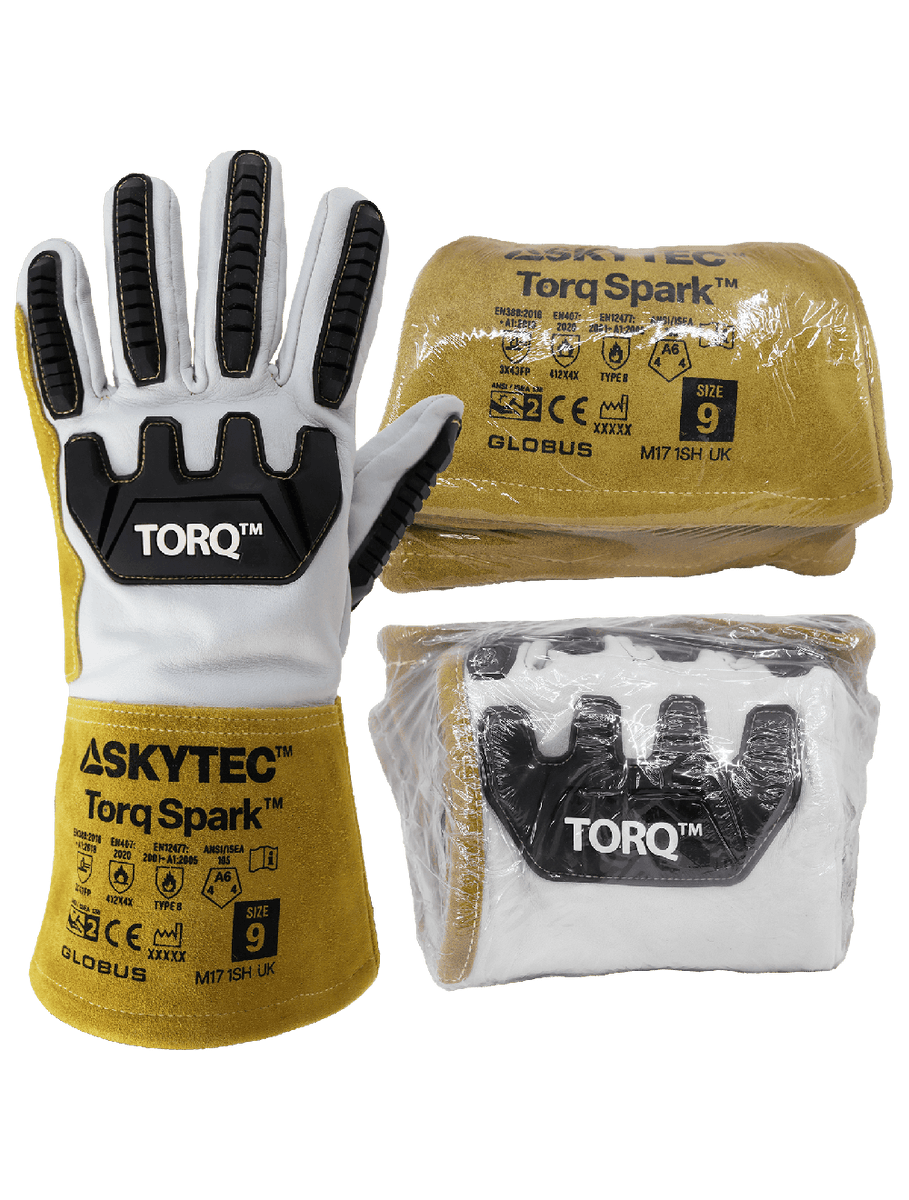 Torq™ Spark Premium Leather Welding Gloves w/Cut & Impact Resistance, 4½