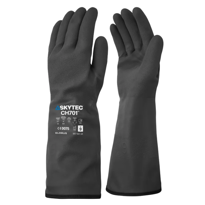 CH701™ 13½" Supported Chemical Handling Gloves with Nylon Liner and 20-Mil Butyl Shell