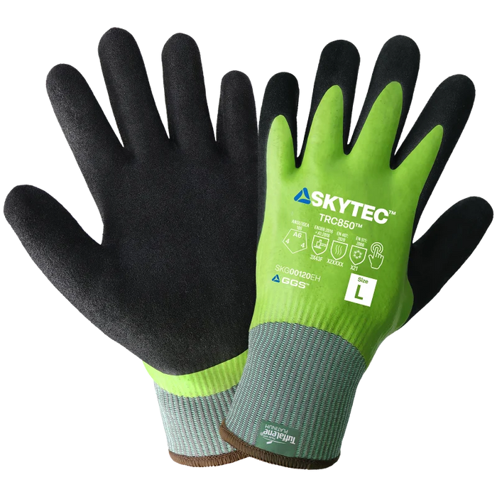 TRC850™ Water-Repellent Fully-Coated Dual Latex Thermal Grip Gloves, ANSI/ISEA 105 Cut Level A6