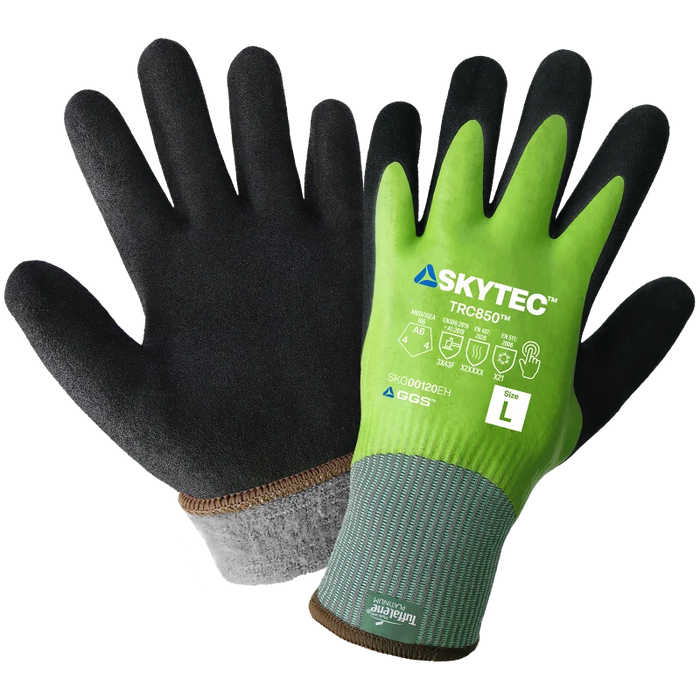 TRC850™ Water-Repellent Fully-Coated Dual Latex Thermal Grip Gloves, ANSI/ISEA 105 Cut Level A6