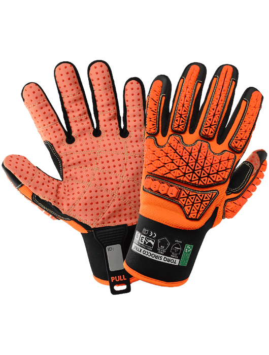 Torq Sirocco Xtra™ High-Visibility Multi-Hazard Oil & Gas Gloves w/Aralene® Lined Synthetic Leather Palm, ANSI/ISEA 105 Cut Level A6