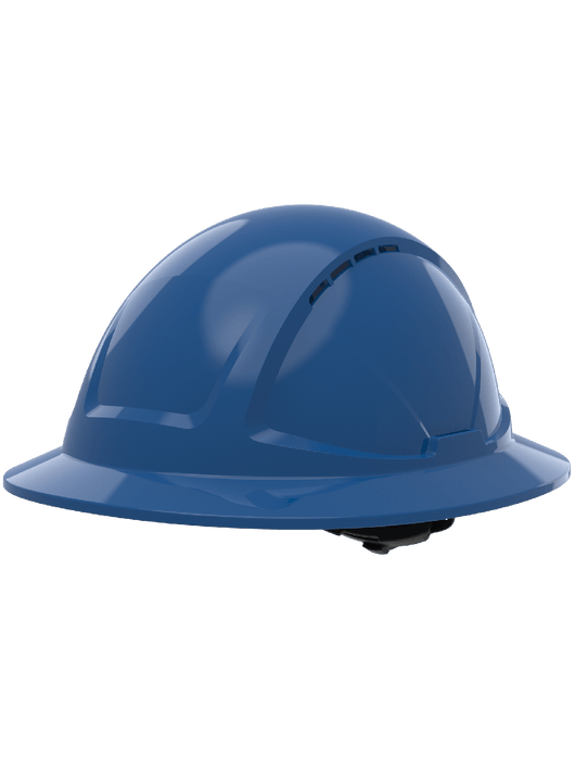 Radius Vented Full Brim Style HDPE Hard Hat With 6-Pt Ratchet Suspension, ANSI Z89.1-2014, Type 1, Class C