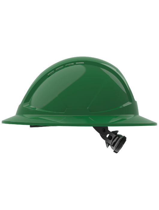 Radius Vented Full Brim Style HDPE Hard Hat With 6-Pt Ratchet Suspension, ANSI Z89.1-2014, Type 1, Class C
