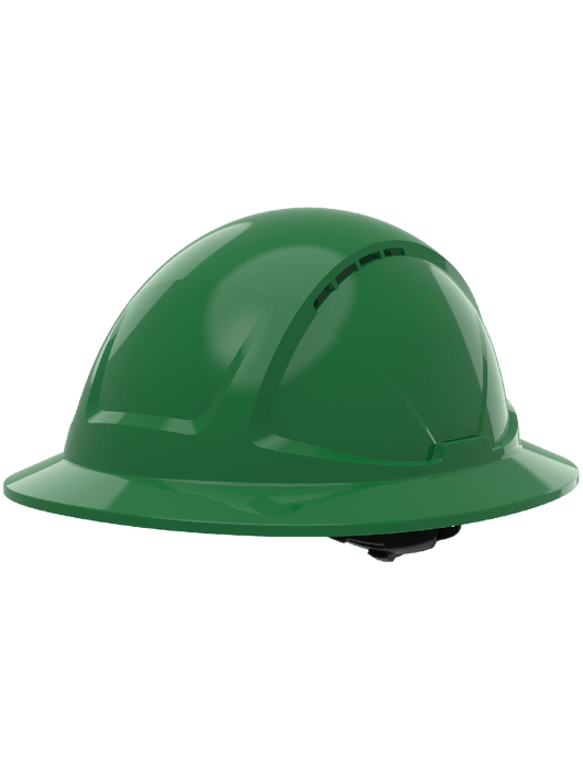 Radius Vented Full Brim Style HDPE Hard Hat With 6-Pt Ratchet Suspension, ANSI Z89.1-2014, Type 1, Class C