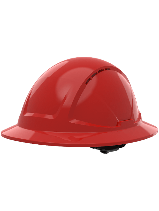 Radius Vented Full Brim Style HDPE Hard Hat With 6-Pt Ratchet Suspension, ANSI Z89.1-2014, Type 1, Class C
