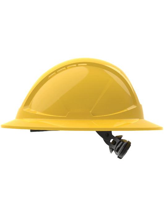 Radius Vented Full Brim Style HDPE Hard Hat With 6-Pt Ratchet Suspension, ANSI Z89.1-2014, Type 1, Class C