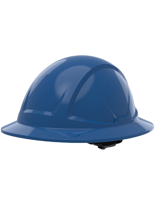 Radius Full Brim Style HDPE Hard Hat With 6-Pt Ratchet Suspension, ANSI Z89.1-2014, Type 1, Class E