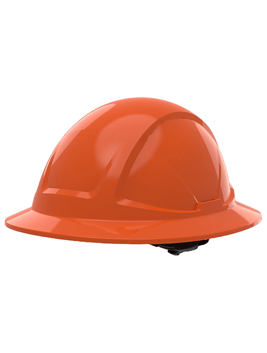 Radius Full Brim Style HDPE Hard Hat With 6-Pt Ratchet Suspension, ANSI Z89.1-2014, Type 1, Class E
