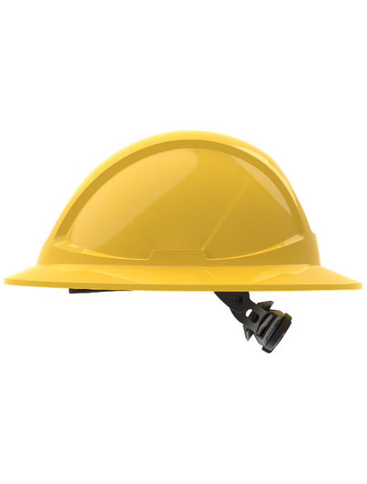 Radius Full Brim Style HDPE Hard Hat With 6-Pt Ratchet Suspension, ANSI Z89.1-2014, Type 1, Class E