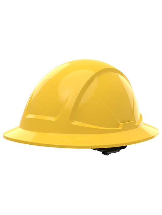 Radius Full Brim Style HDPE Hard Hat With 6-Pt Ratchet Suspension, ANSI Z89.1-2014, Type 1, Class E
