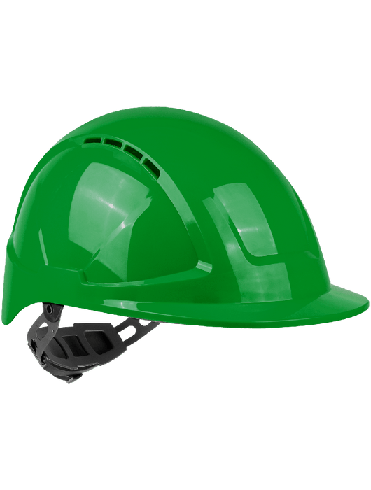 Radius Vented Cap Style HDPE Hard Hat With 6-Pt Ratchet Suspension, ANSI Z89.1-2014, Type 1, Class C