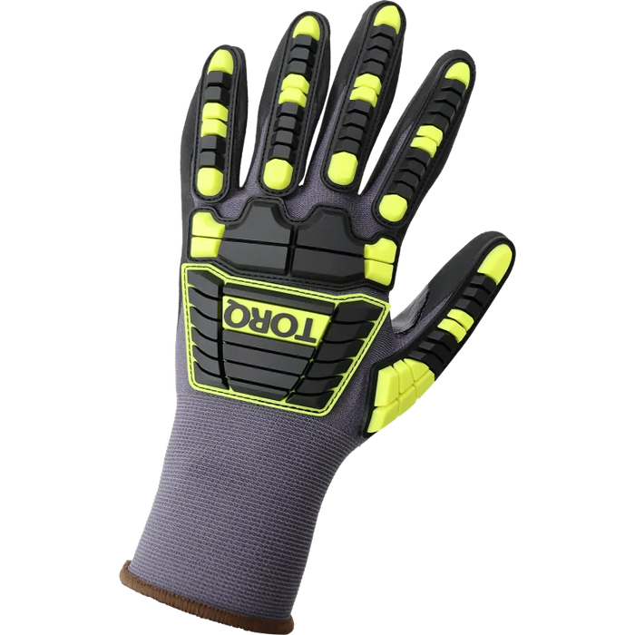 Torq Hornet™, Nitrile-Coated Palm, Hi-Vis Yellow-and-Black TPR Impact Protection