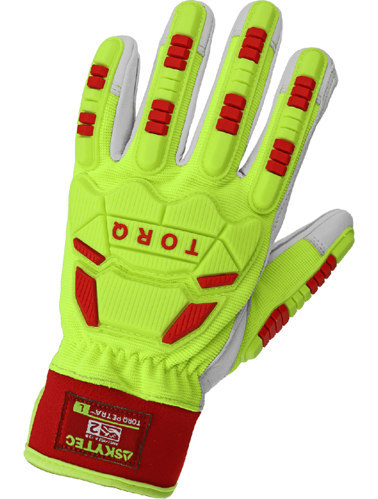 Torq Petra™ Impact-Resistant Mechanics Style Gloves with Spandex Back and a Neoprene Cuff, ANSI/ISEA 105 Cut Level A8