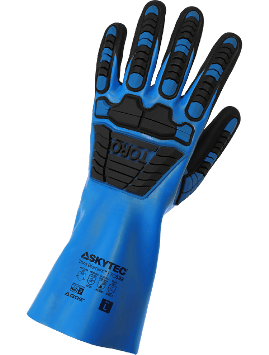 Torq Bismark™ Double-Dipped Nitrile, Supported, Chemical Impact Gloves w/Multi-Hazard Protection, ANSI/ISEA 105 Cut Level A5