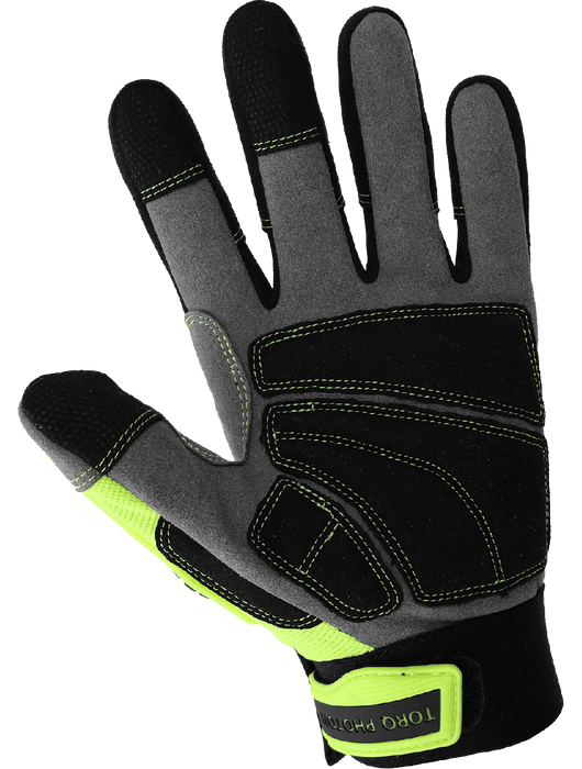 Torq Photon™ High-Visibility Mechanic Gloves with Enhanced Impact & Abrasion Protection, ANSI/ISEA 105 Cut Level A2