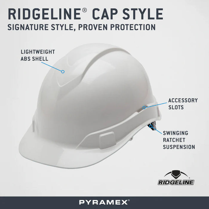 Ridgeline Cap Style Hard Hat - 4-Point Ratchet