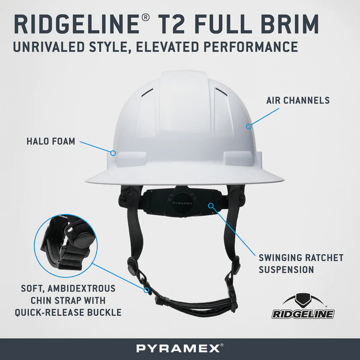 Ridgeline 2T Full Brim, Vented, 6-Point Suspension, Class C