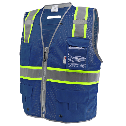 FrogWear® HV Blue Enhanced Visibility Surveyors Safety Vest