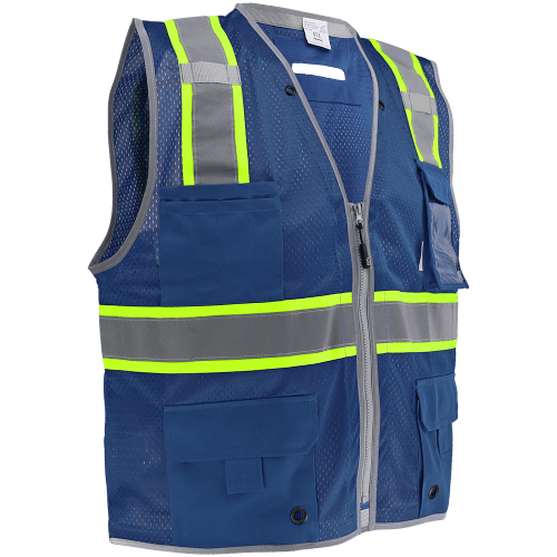 FrogWear® HV Blue Enhanced Visibility Surveyors Safety Vest