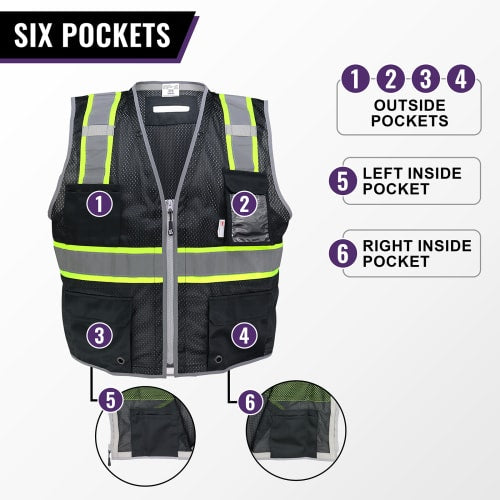 FrogWear® HV Blue Enhanced Visibility Surveyors Safety Vest