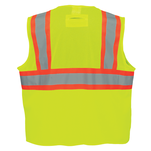FrogWear® Cl. 2 Hi-Vis Lime Solid & Mesh Vest