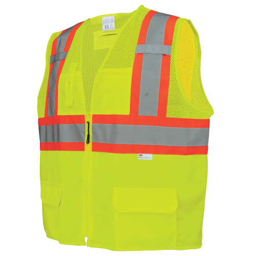 FrogWear® Cl. 2 Hi-Vis Lime Solid & Mesh Vest