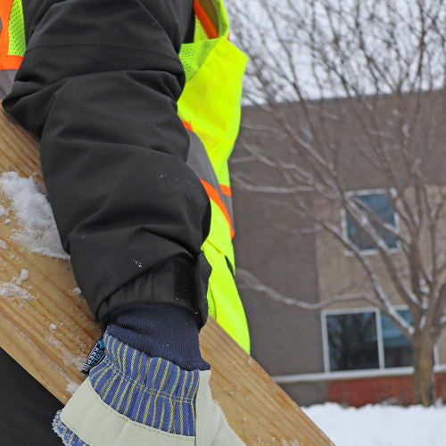 FrogWear Cl. 2 Hi-Vis Lime Mesh Polyester Surveyors Safety Vest, Contrasting Reflective, D-Ring Pass Through Opening