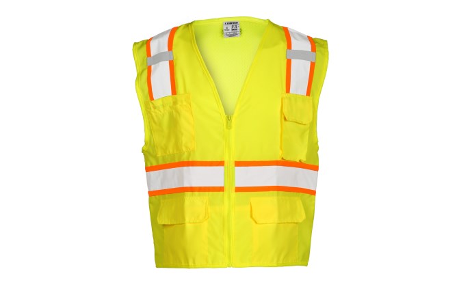 Solid Front with Mesh Back Vest, ANSI Class 2