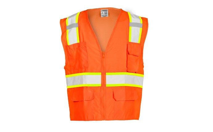 Solid Front with Mesh Back Vest, ANSI Class 2