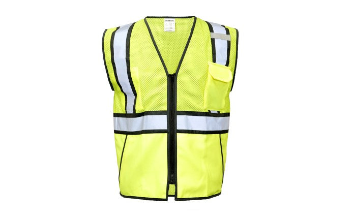 Reflective Color Contrast Vest, Hi-Vis Lime, ANSI Class 2