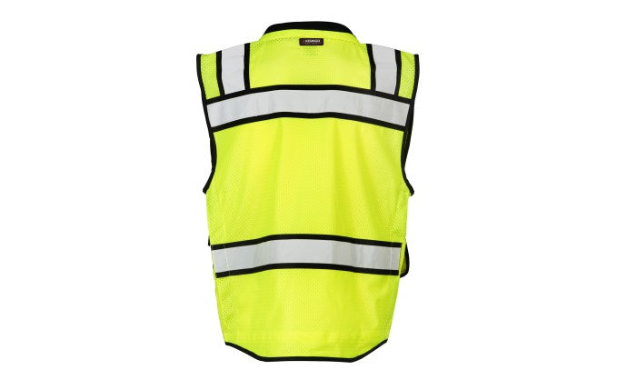 High Performance Surveyors Vest, Hi-Vis Lime, ANSI Class 2