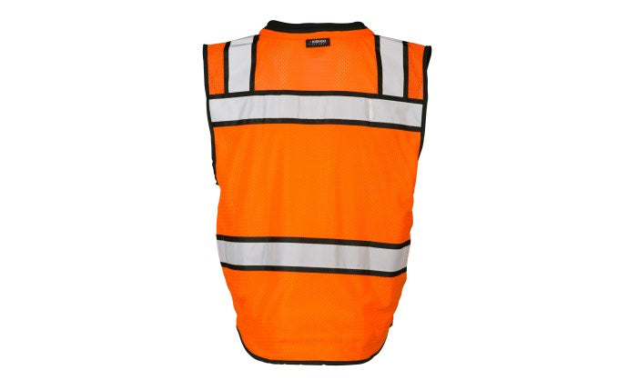 High Performance Surveyors Vest, Hi-Vis Lime, ANSI Class 2