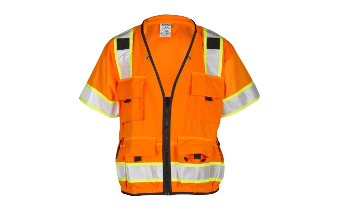 Professional Surveyors Vest,  Hi-Vis Lime, ANSI Class 3