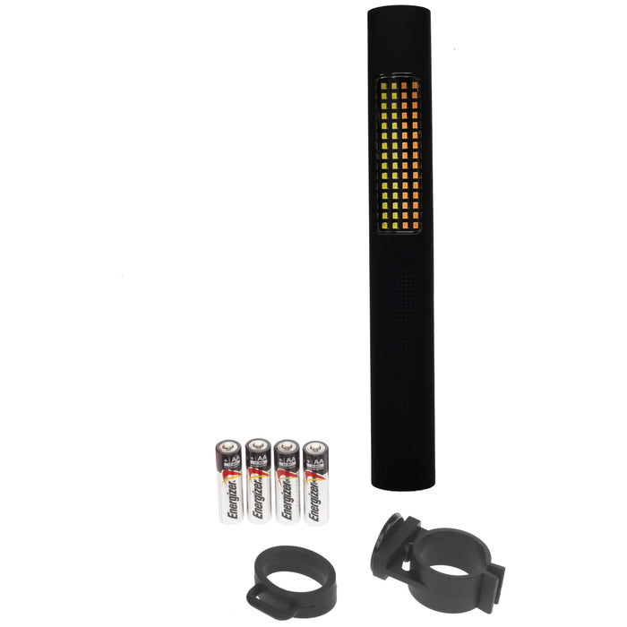 Polymer Safety Light - Alternating Flood & White Spotlight,  4 AA, Black