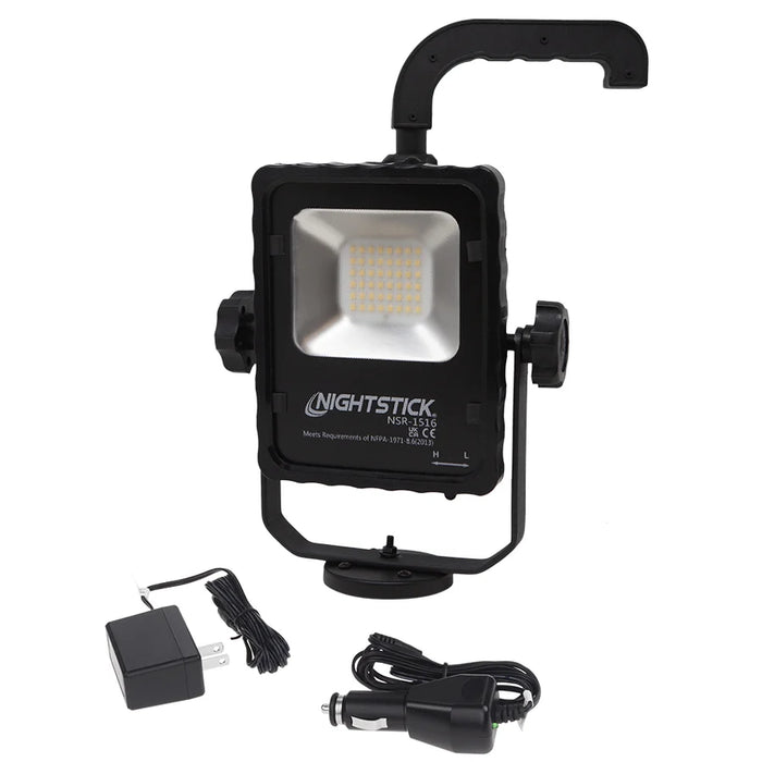 Scene Light w/Magnetic Base & Telescoping Handle, 2,500 Lumens , Li-Ion, Black