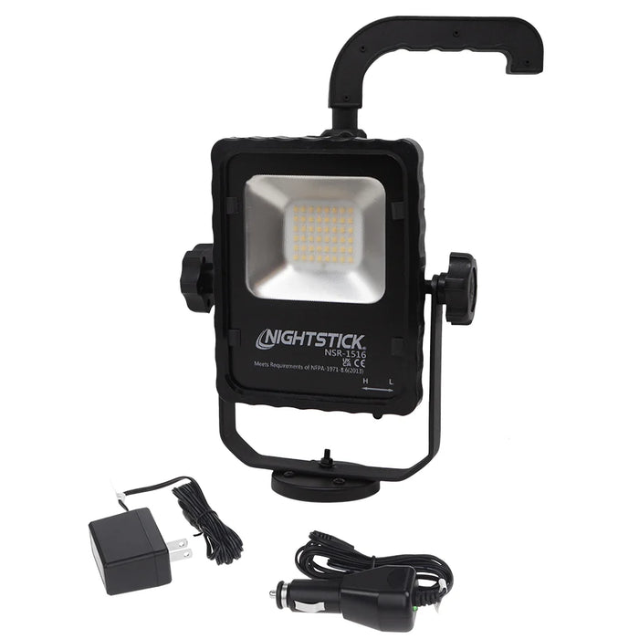 Scene Light w/Magnetic Base Kit w/6’ Tripod & Carry Case, 2, 500 Lumens, Li-Ion, Black