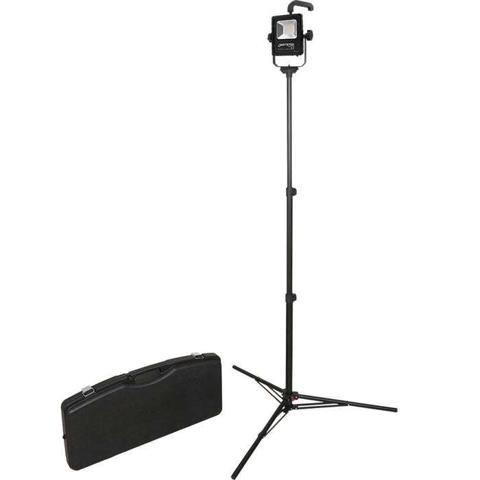 Scene Light w/Magnetic Base Kit w/6’ Tripod & Carry Case, 2, 500 Lumens, Li-Ion, Black