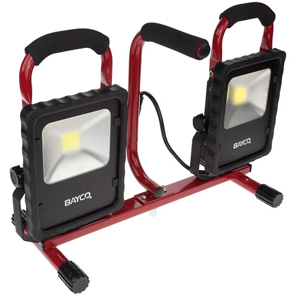 4,400 Lumen Twin Head LED Tripod Area Light, 6' 18/3 SVT Cord