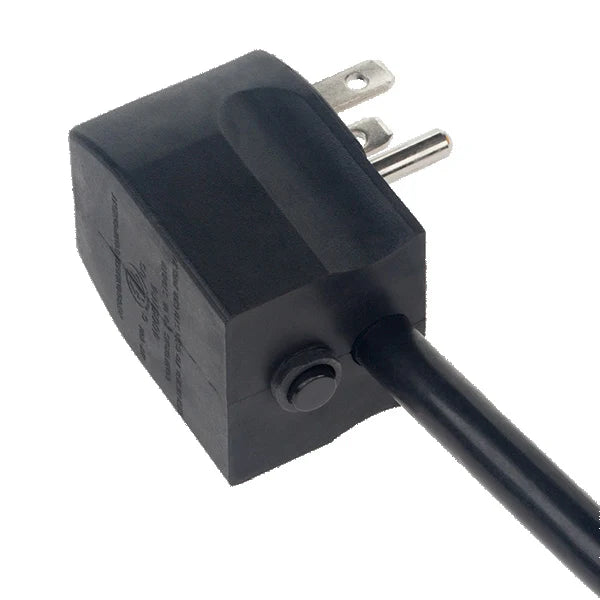 Professional Quad-Tap Extension Cord - 50' 12/3 on Retractable Reel, Black