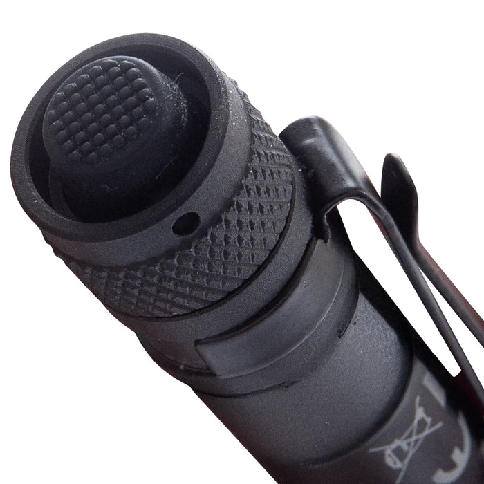 Metal USB Flashlight, Rechargeable Penlight, 300 Lumens, Li-ion, Black