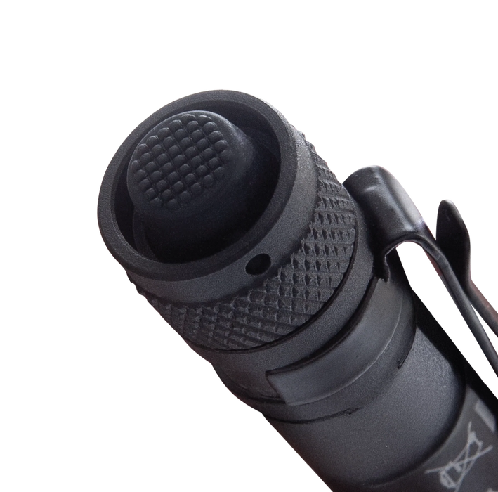Metal USB Zoom Focus Flashlight, Rechargeable Penlight, 200 Lumens, Li-ion, Black